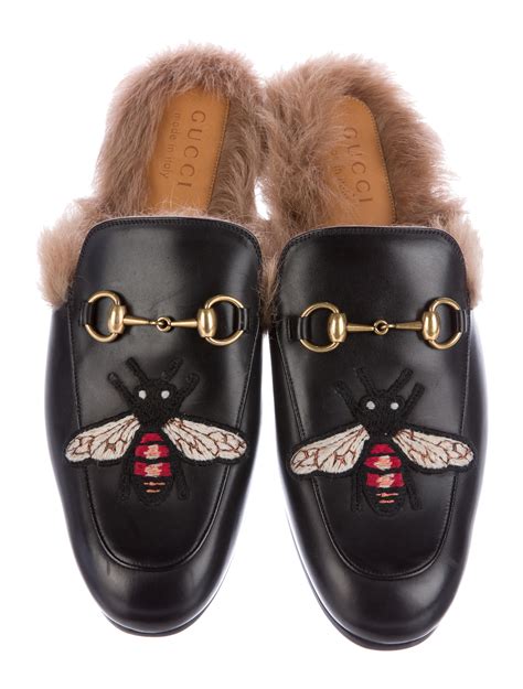 gucci fell slipper|gucci princetown shearling slippers.